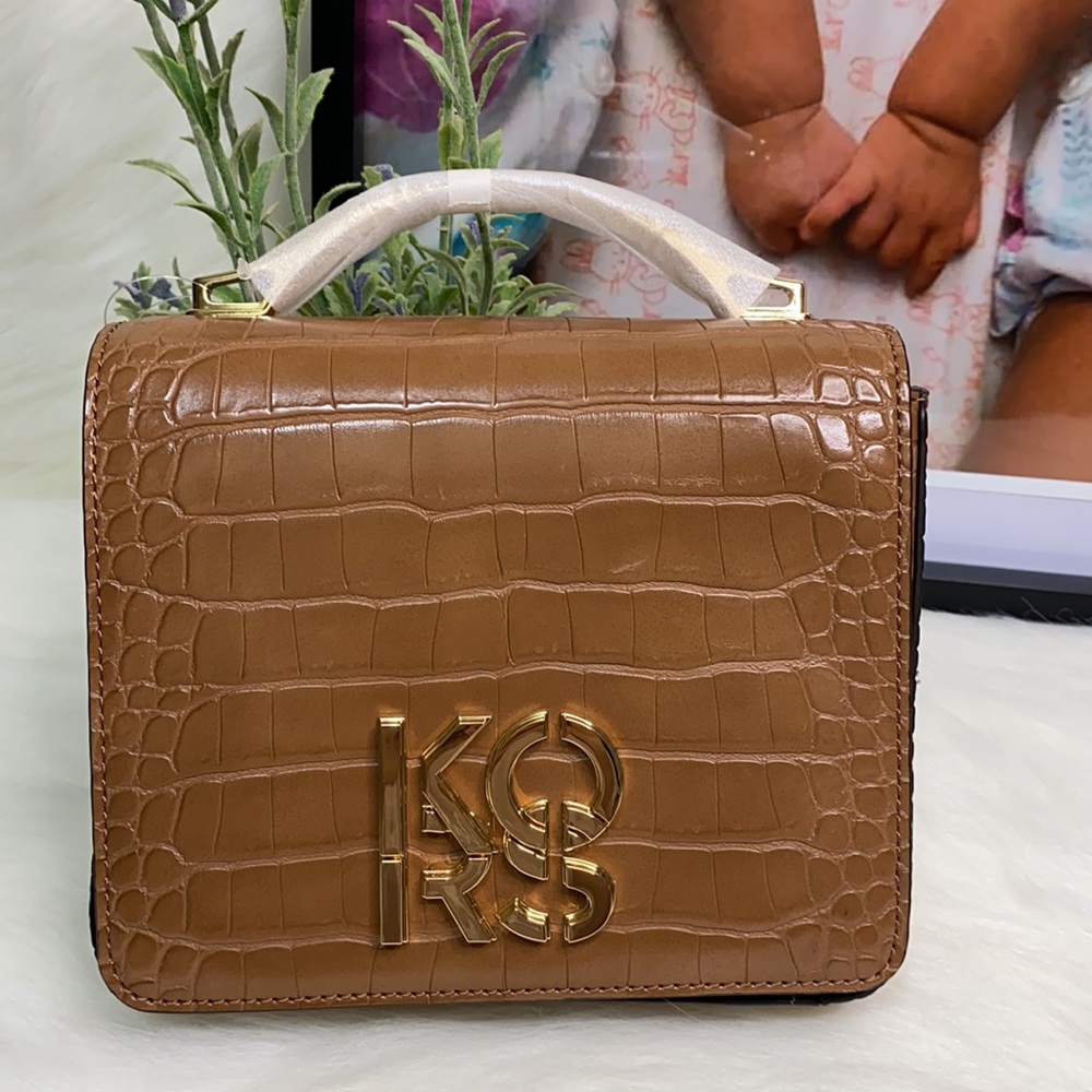 MK small crocodile embossed crossbody